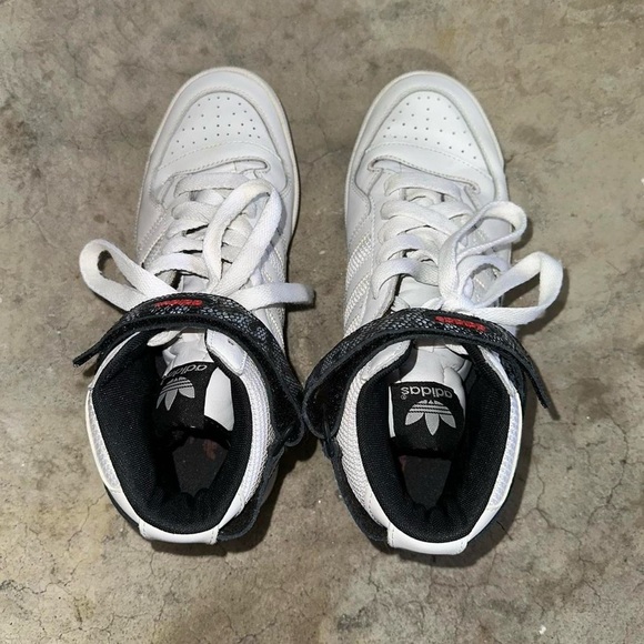 Adidas Forum Mid Sneakers Snakeskin Black and White - Picture 7 of 8